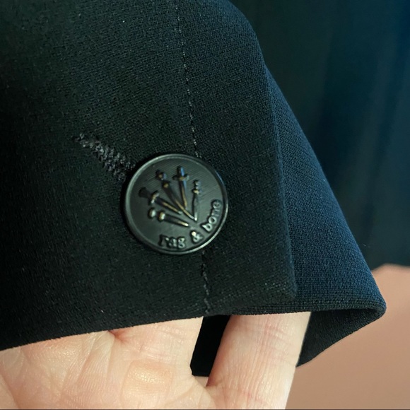 Rag & Bone navy blue blazer with hook and eye closure size 4 - Picture 4 of 9
